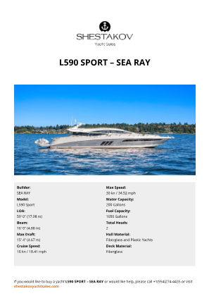 SEA RAY - L590 Sport