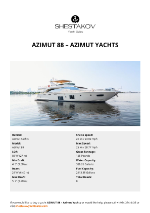 Azimut Yachts - Azimut 88