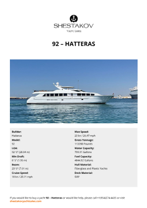Hatteras - 92
