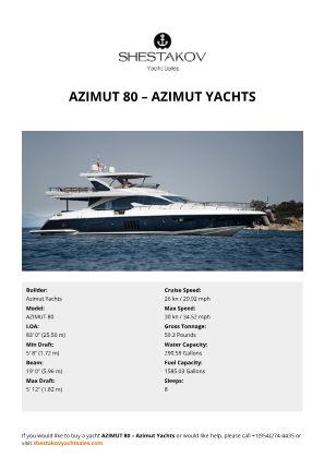 Azimut Yachts - AZIMUT 80