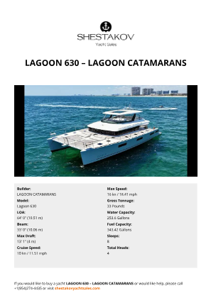 N/A - Lagoon 630