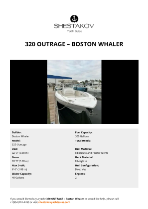 Boston Whaler - 320 Outrage