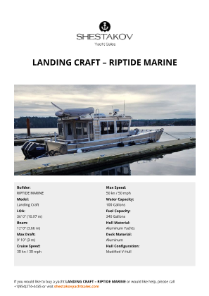 RIPTIDE MARINE - Landing Craft