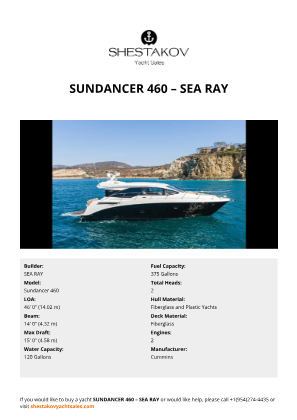 SEA RAY - Sundancer 460