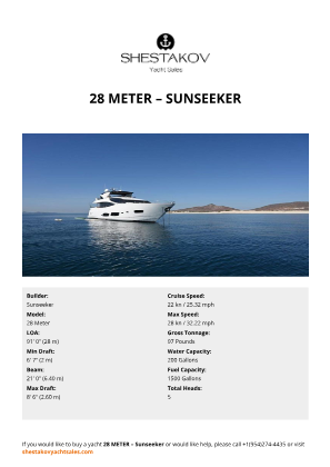 Sunseeker - 28 Meter