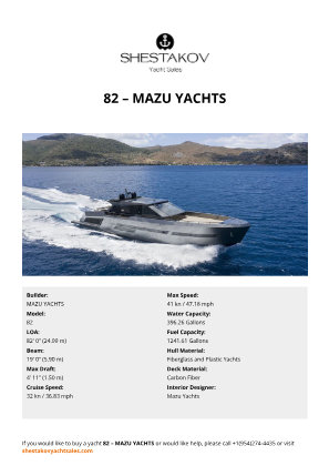 MAZU YACHTS - 82
