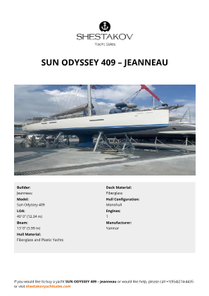 Jeanneau - Sun Odyssey 409