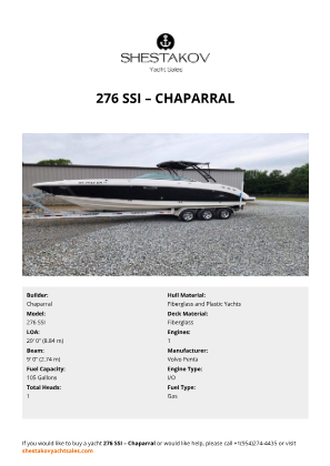 Chaparral - 276 SSI