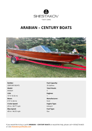 CENTURY BOATS - Arabian