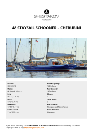 CHERUBINI - 48 Staysail Schooner