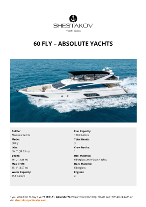 Absolute Yachts - 60 Fly
