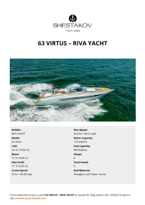 RIVA YACHT - 63 Virtus