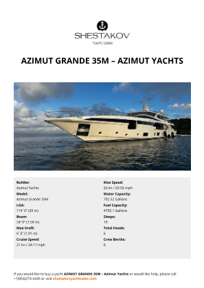 Azimut Yachts - Azimut Grande 35M