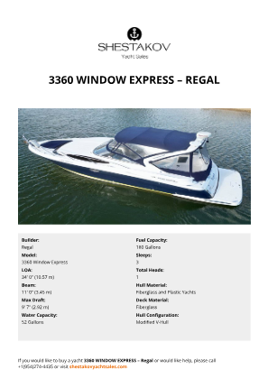 Regal - 3360 Window Express