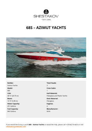 Azimut Yachts - 68S