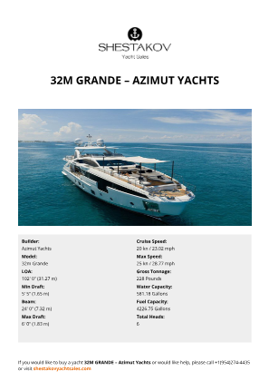 Azimut Yachts - 32m Grande