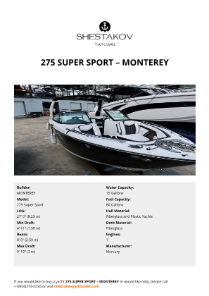 MONTEREY - 275 Super Sport