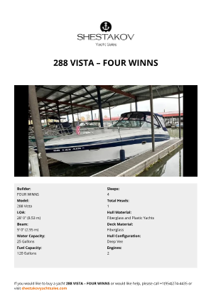 FOUR WINNS - 288 Vista