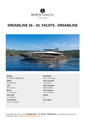 DL YACHTS - DREAMLINE - Dreamline 26