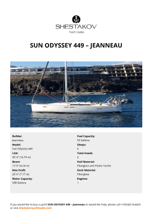 Jeanneau - Sun Odyssey 449
