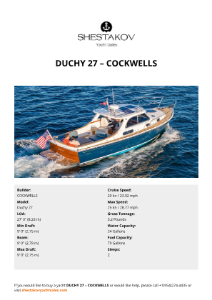 COCKWELLS - Duchy 27