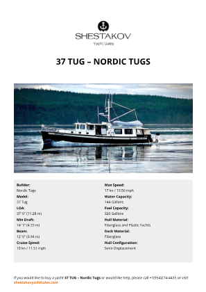 Nordic Tugs - 37 Tug