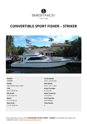 STRIKER - Convertible Sport Fisher