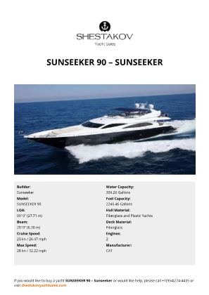 Sunseeker - SUNSEEKER 90
