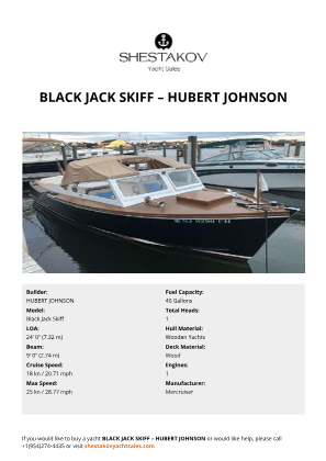 HUBERT JOHNSON - Black Jack Skiff