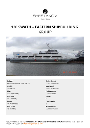 EASTERN SHIPBUILDING GROUP - 120 Swath