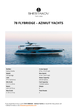 Azimut Yachts - 78 Flybridge