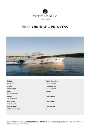PRINCESS - 58 Flybridge