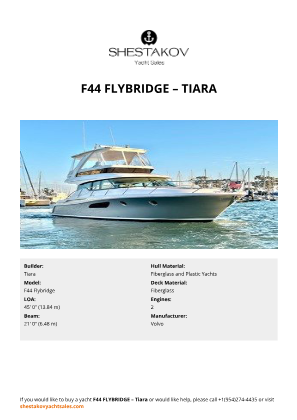 Tiara - F44 Flybridge