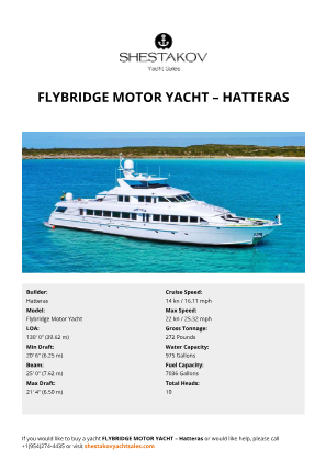 Hatteras - Flybridge Motor Yacht