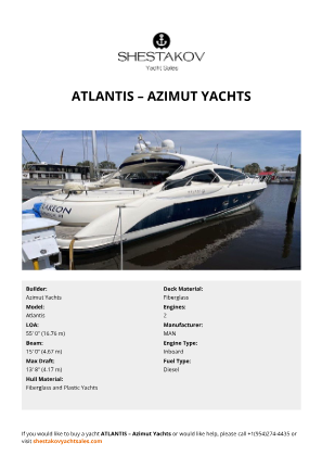 Azimut Yachts - Atlantis