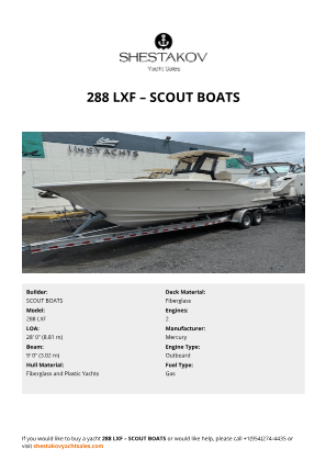SCOUT BOATS - 288 LXF