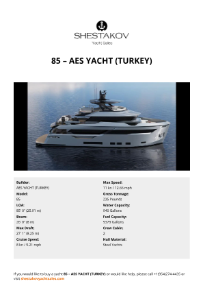 AES YACHT (TURKEY) - 85