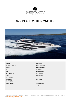 PEARL MOTOR YACHTS - 82