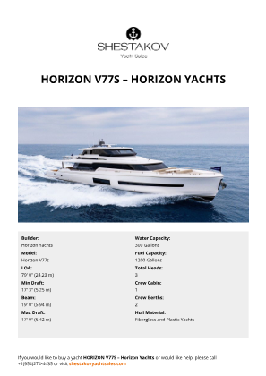 Horizon Yachts - Horizon V77s
