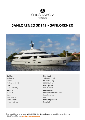 Sanlorenzo - Sanlorenzo SD112