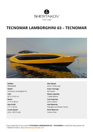 TECNOMAR - Tecnomar Lamborghini 63