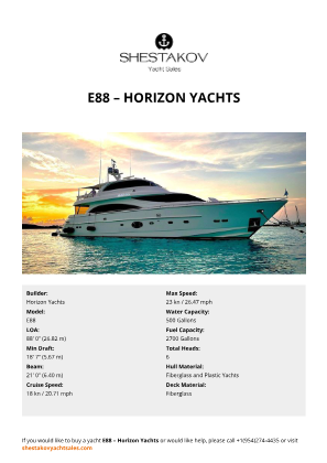 Horizon Yachts - E88