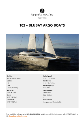BLUBAY ARGO BOATS - 102
