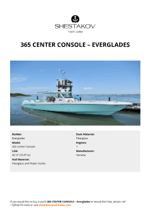 Everglades - 365 Center Console