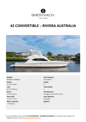 RIVIERA AUSTRALIA - 42 Convertible