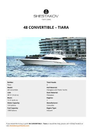 Tiara - 48 Convertible