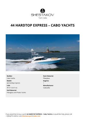 Cabo Yachts - 44 Hardtop Express