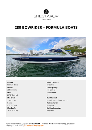 Formula Boats - 280 Bowrider