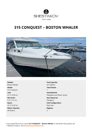 Boston Whaler - 315 Conquest