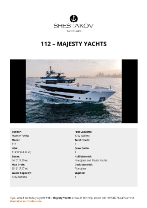 Majesty Yachts - 112
